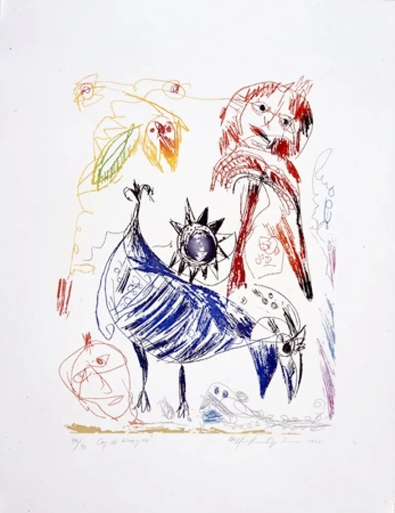 Офорт Pedersen - Le coq de Bruyère