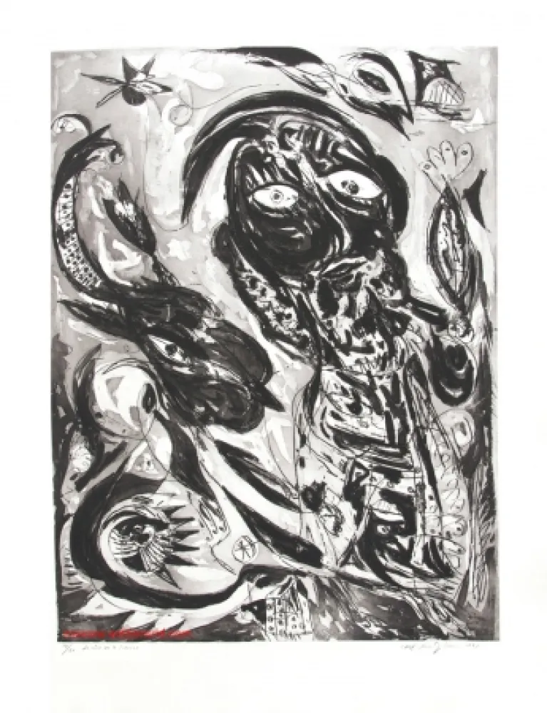 Офорт И Аквитанта Pedersen - Le rêve de la licorne N