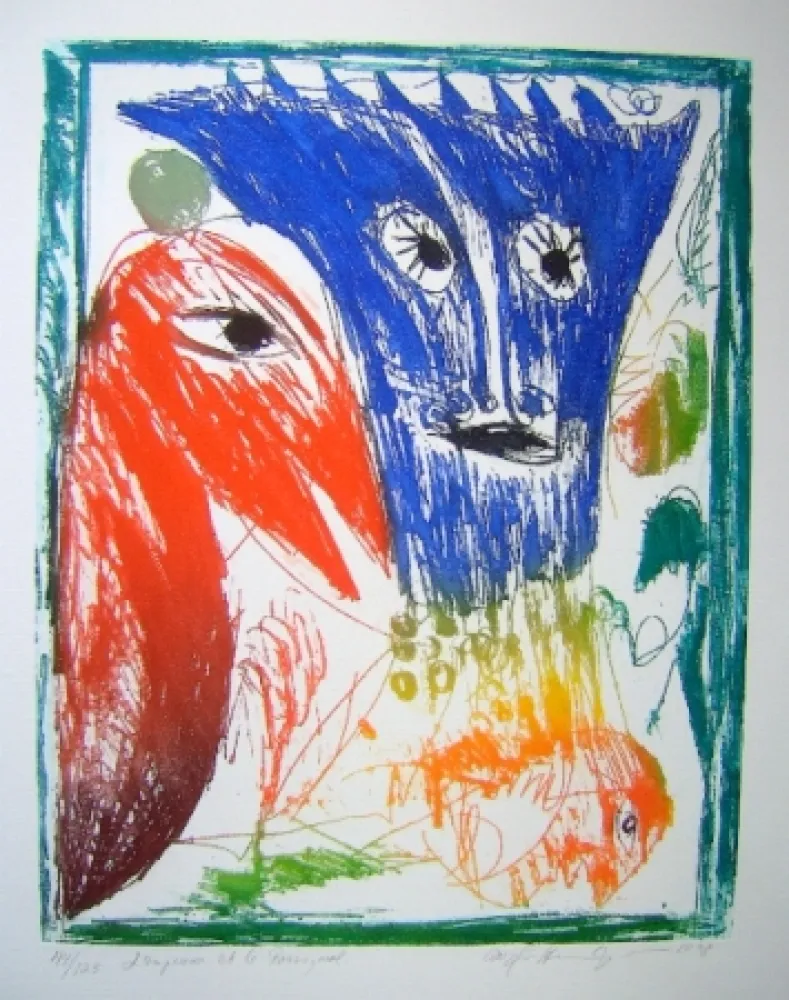 Акватинта Pedersen - L'Empereur et  le Rossignol