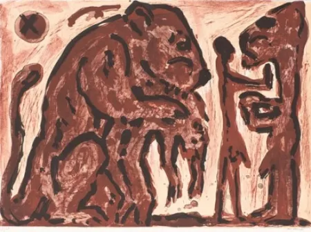 Литография Penck - Erinnerung unbekannt