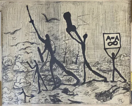 Литография Penck - Penck et Baselitz