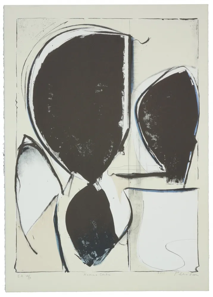 Литография Péneau - Homme cactus