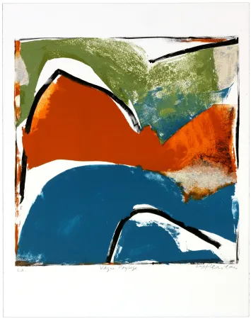 Литография Péneau - Vague Paysage