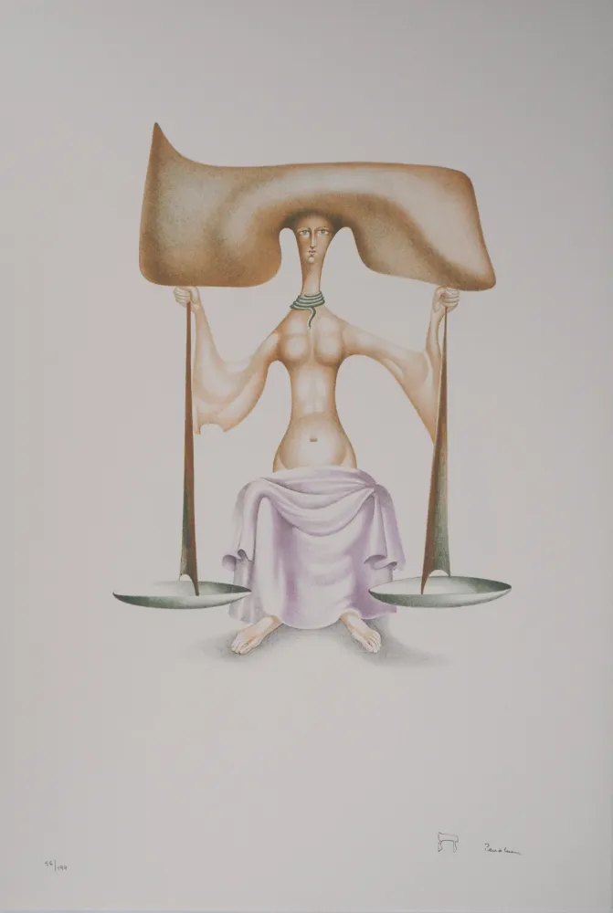 Литография Pérahim - L'Alphabet Hébreu : Justice et Equilibre