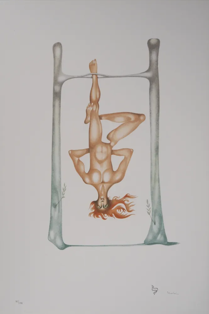 Литография Pérahim - L'Alphabet Hébreu : le pendu