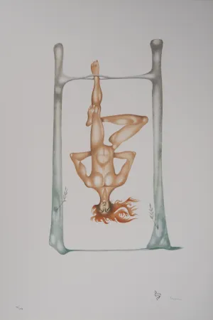 Литография Pérahim - L'Alphabet Hébreu : le pendu