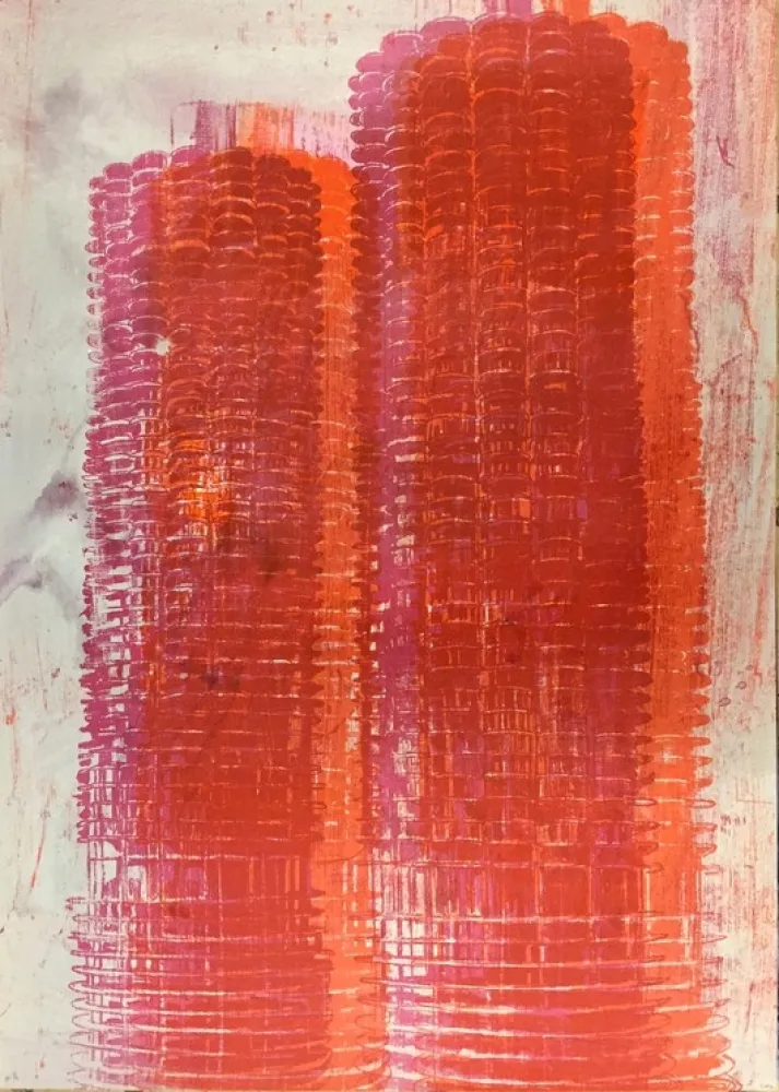 Литография Perez  - Marina Towers, Chicagoch