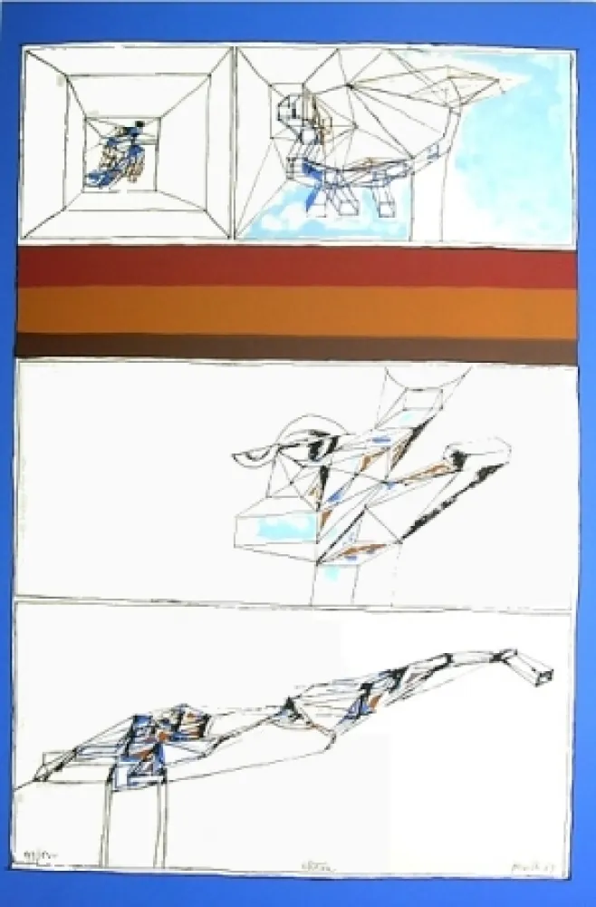 Литография Perilli - Aktion