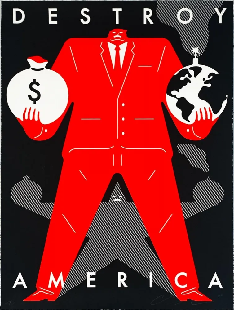 Сериграфия Peterson - Destroy America (Black)