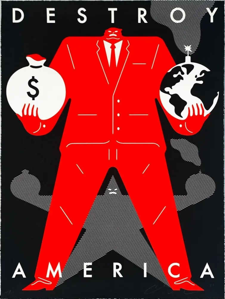 Сериграфия Peterson - Destroy America (Black)