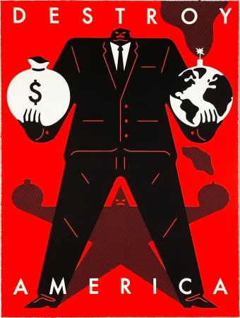 Сериграфия Peterson - Destroy America (Red)