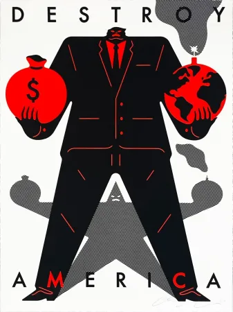 Сериграфия Peterson - Destroy America (White)