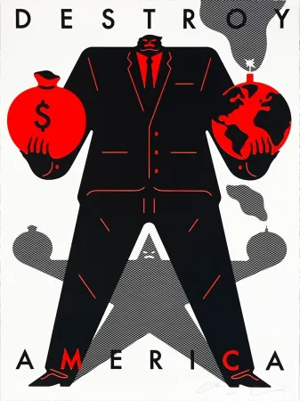 Сериграфия Peterson - Destroy America (White)