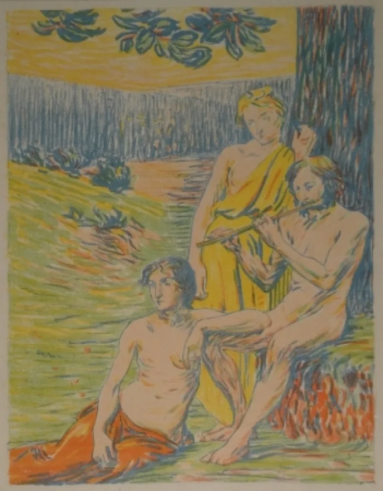 Литография Petitjean - Dekorativer Entwurf