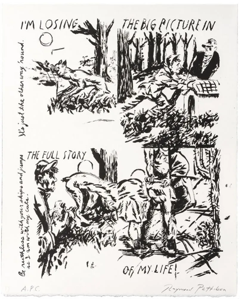 Литография Pettibon - I’m Losing The Big Picture In The Full Story Of My Life