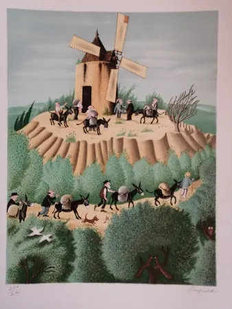 Литография Peynet - Le Secret de Maitre Cornille