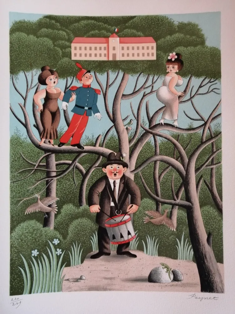 Литография Peynet - Nostalgie de Caserne