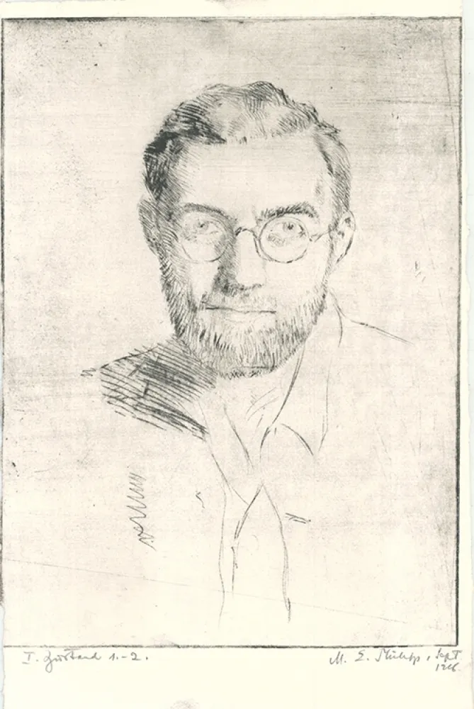 Офорт Philipp - Selbstbildnis