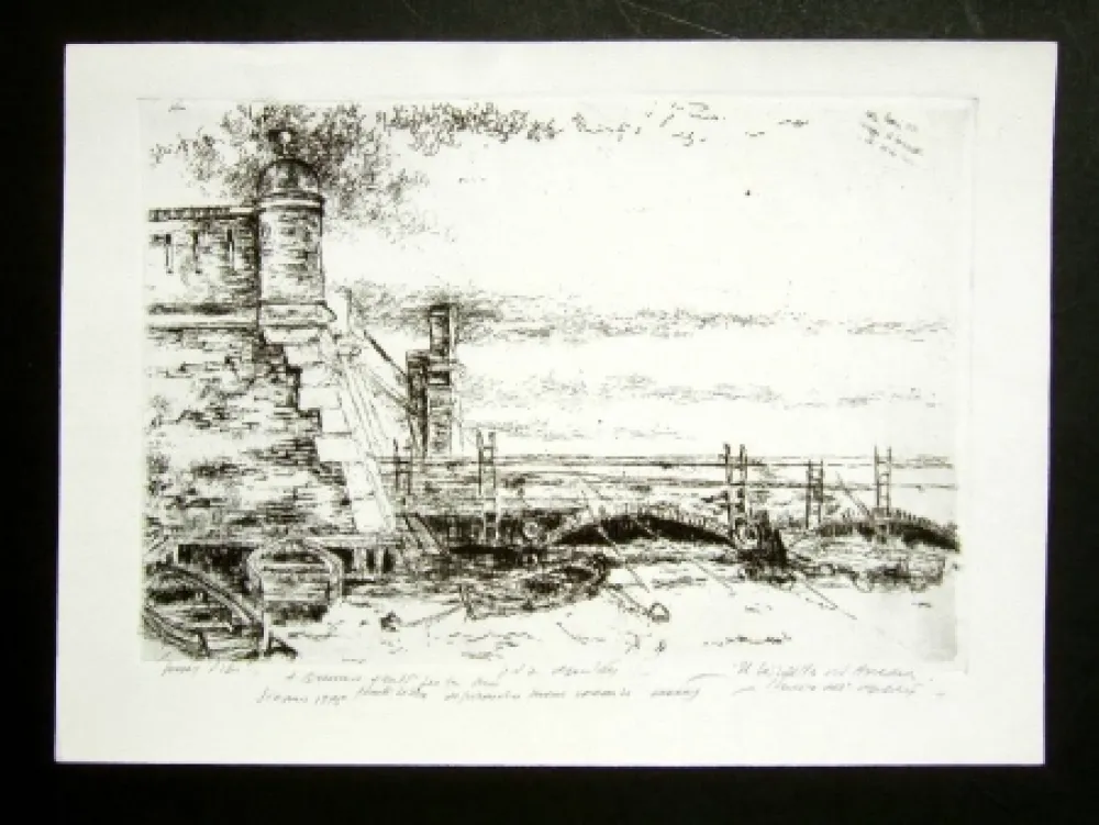 Офорт Piacesi - Il lazzaretto di Ancona