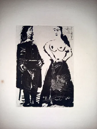 Акватинта Picasso - 2 Junio 1968 I