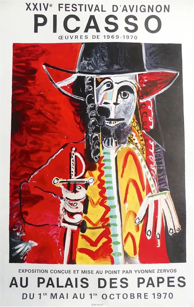 Афиша Picasso - Affiche originale : PICASSO AU PALAIS DES PAPES. Avignon Mai-Octobre 1970