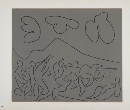 Линогравюра Picasso (After) - Bacchanale, 1962