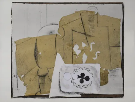 Трафарет Picasso (After) - Bouteille, verre et cartes, 1962