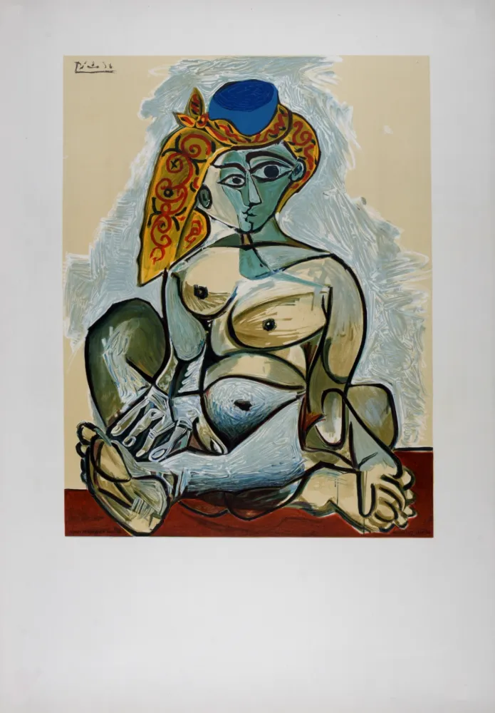 Литография Picasso (After) - Femme nue au bonnet turc, 1974