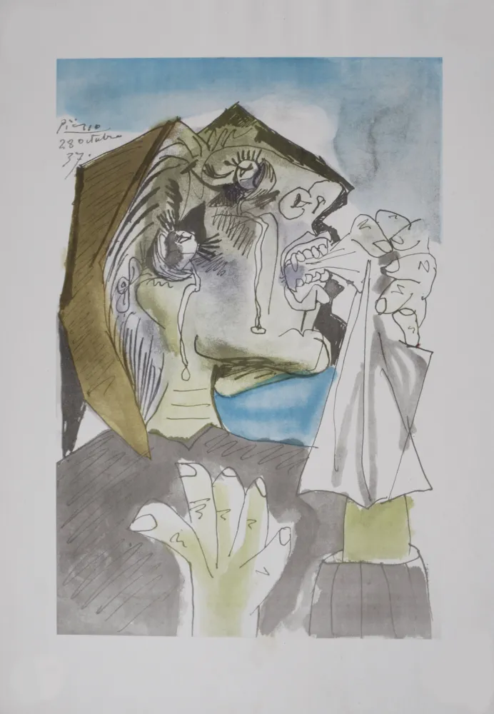 Литография Picasso (After) - Femme qui pleure, 1946