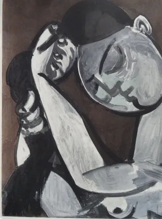 Литография Picasso (After) - Femme se coiffant