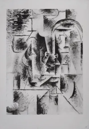 Литография Picasso (After) - Homme à la pipe, 1946