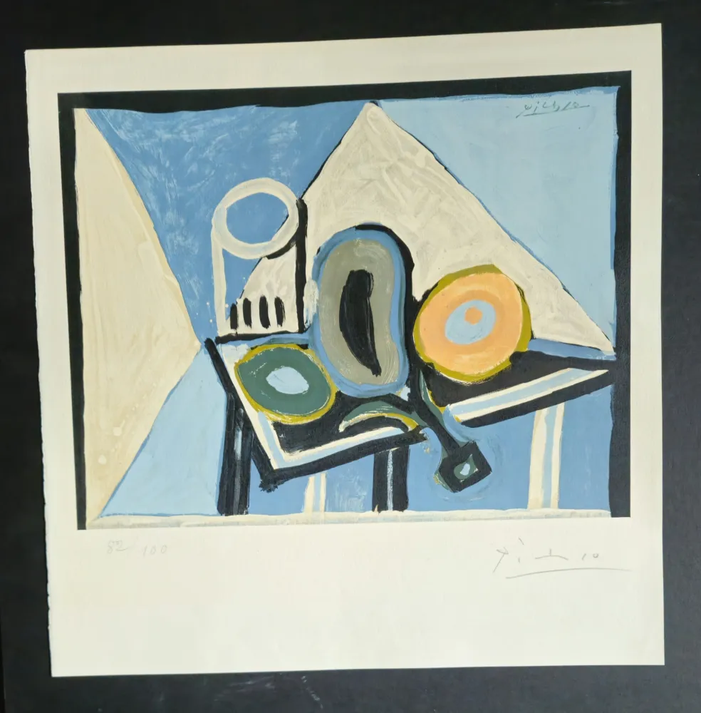 Литография Picasso (After) -  Nature morte a  l’aubergine