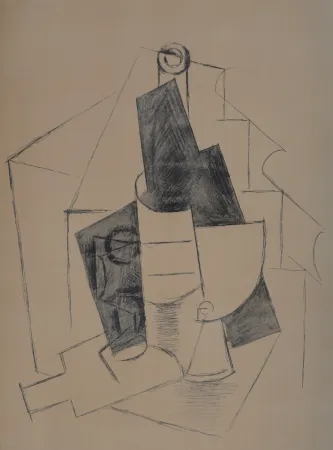 Трафарет Picasso (After) - Nature morte avec bouteille, 1962