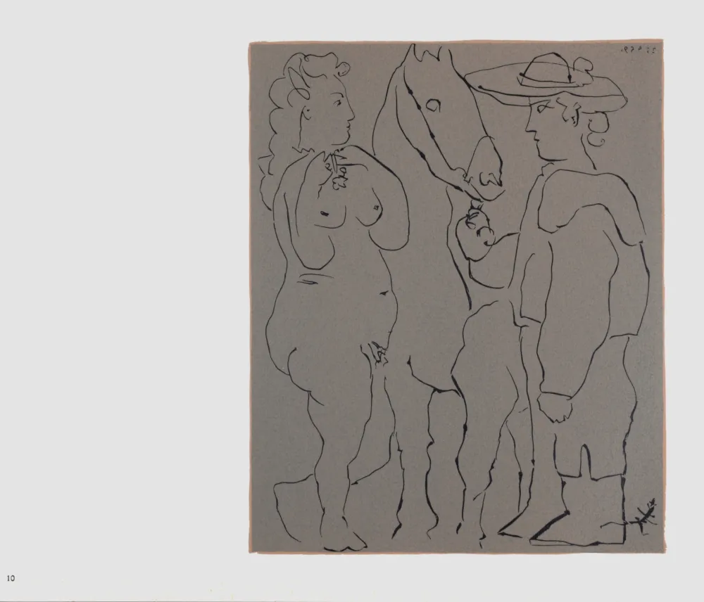 Линогравюра Picasso (After) - Picador, femme et cheval, 1962