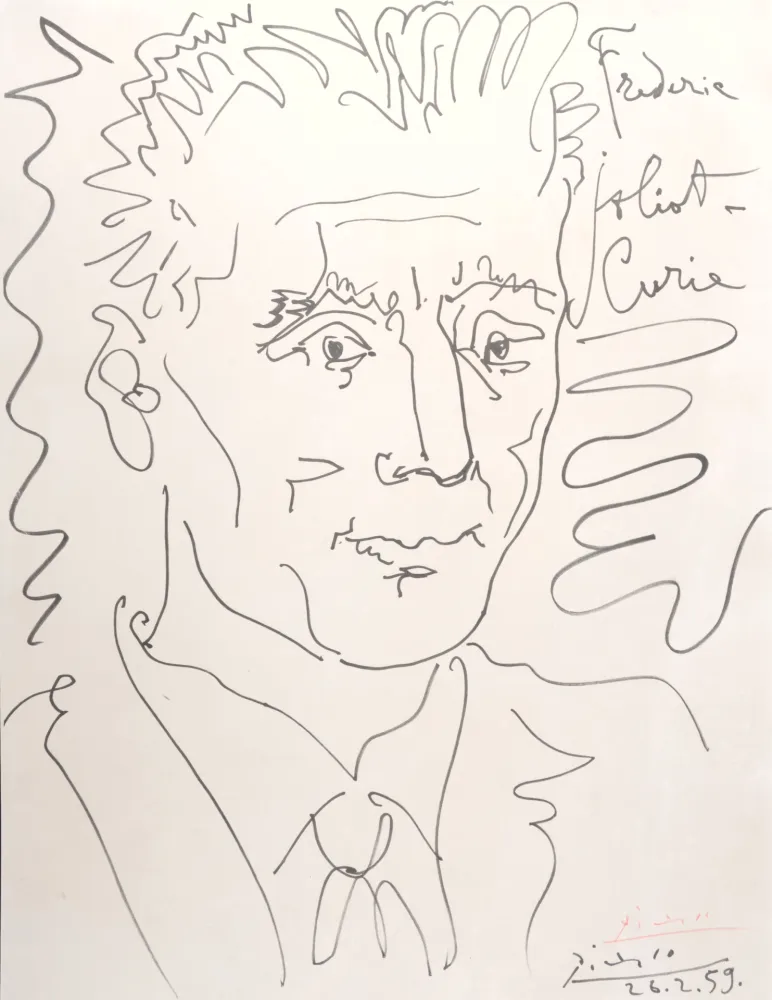 Литография Picasso (After) - Portrait de Frédéric Joliot-Curie, 1959