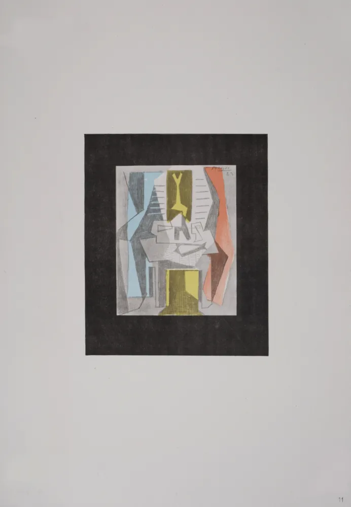 Литография Picasso (After) - Table devant une fenêtre, 1946