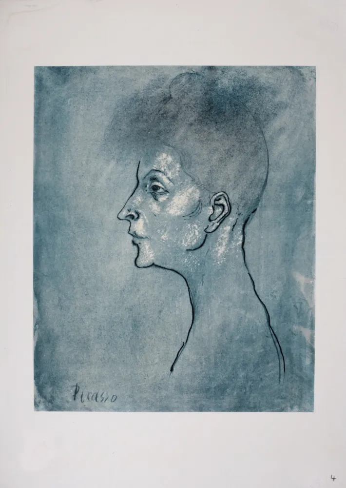 Литография Picasso (After) - Tête de femme, 1946