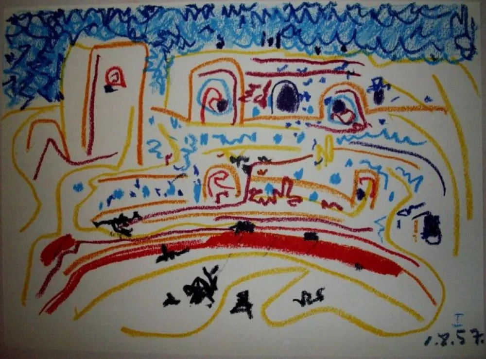 Литография Picasso (After) - TOROS Y TOREROS