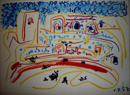 Литография Picasso (After) - TOROS Y TOREROS