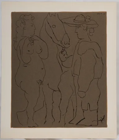 Линогравюра Picasso - Amoureux et cheval
