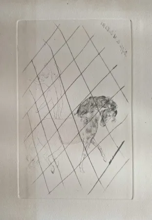 Гравюра Сухой Иглой Picasso - Au cirque