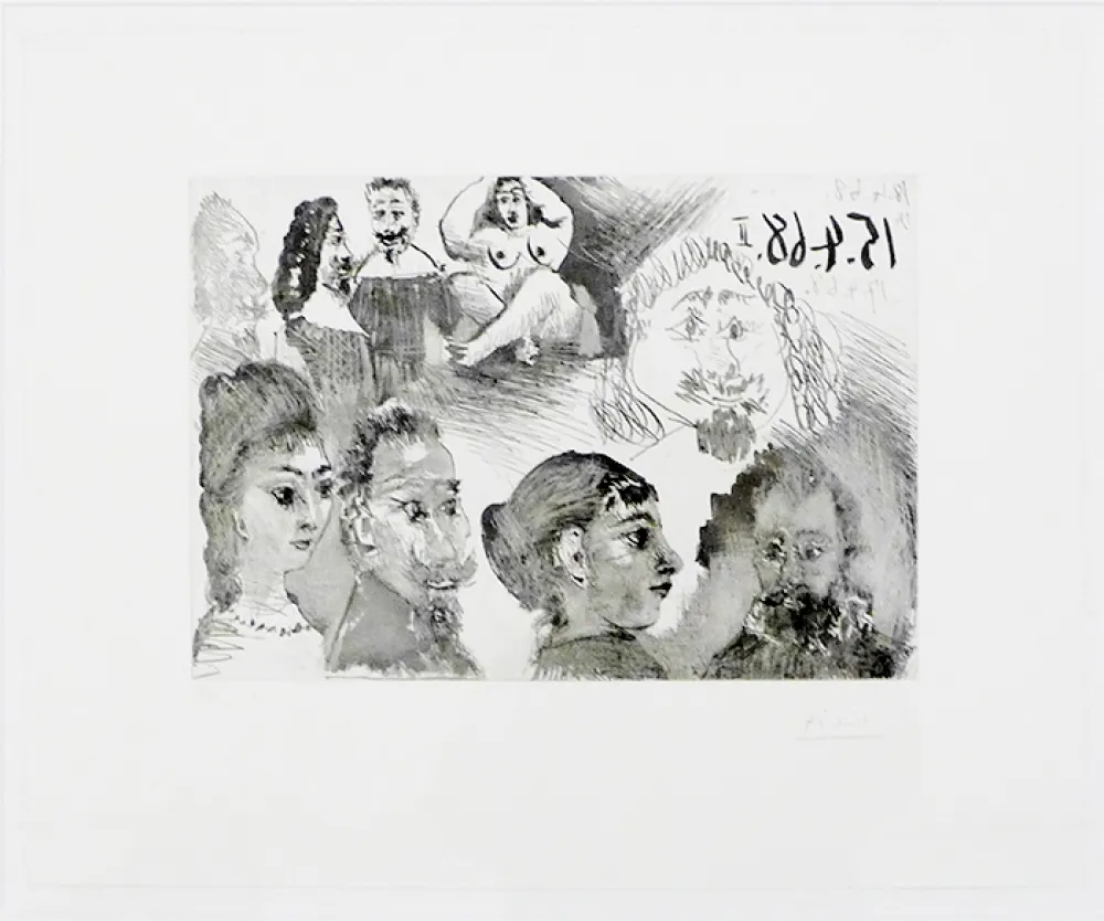 Офорт Picasso - Autour d'El Greco et de Rembrandt: Portraits