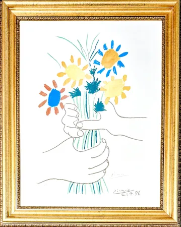 Литография Picasso - Bouquet de Fleurs