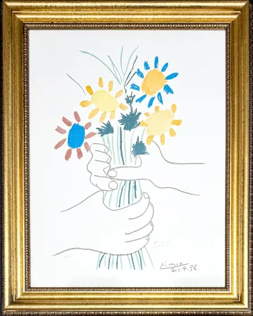 Литография Picasso - Bouquet de Fleurs