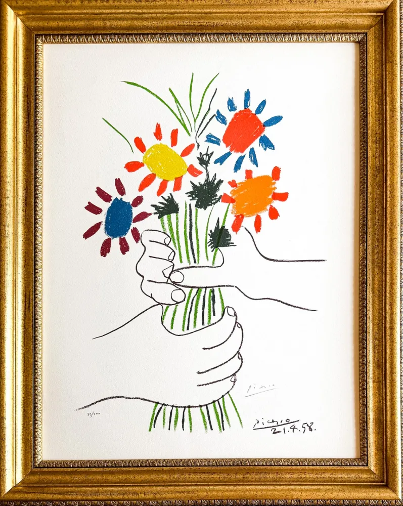 Литография Picasso - Bouquet de Fleurs
