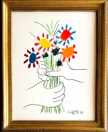 Литография Picasso - Bouquet de Fleurs