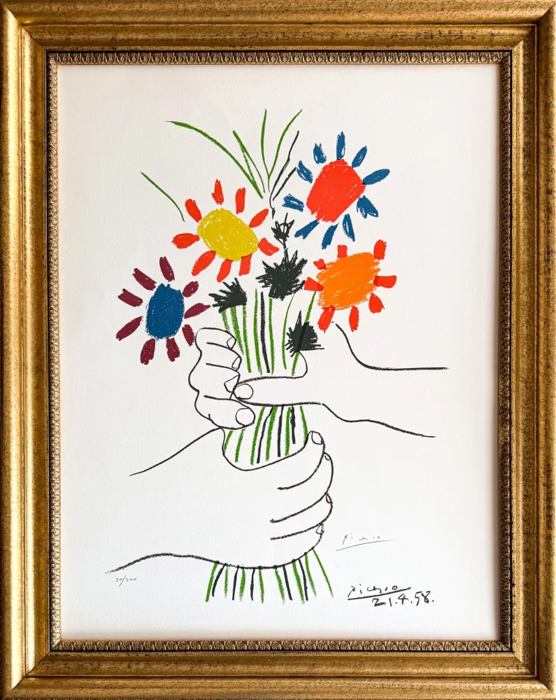 Литография Picasso - Bouquet de Fleurs