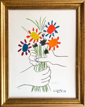 Литография Picasso - Bouquet de Fleurs