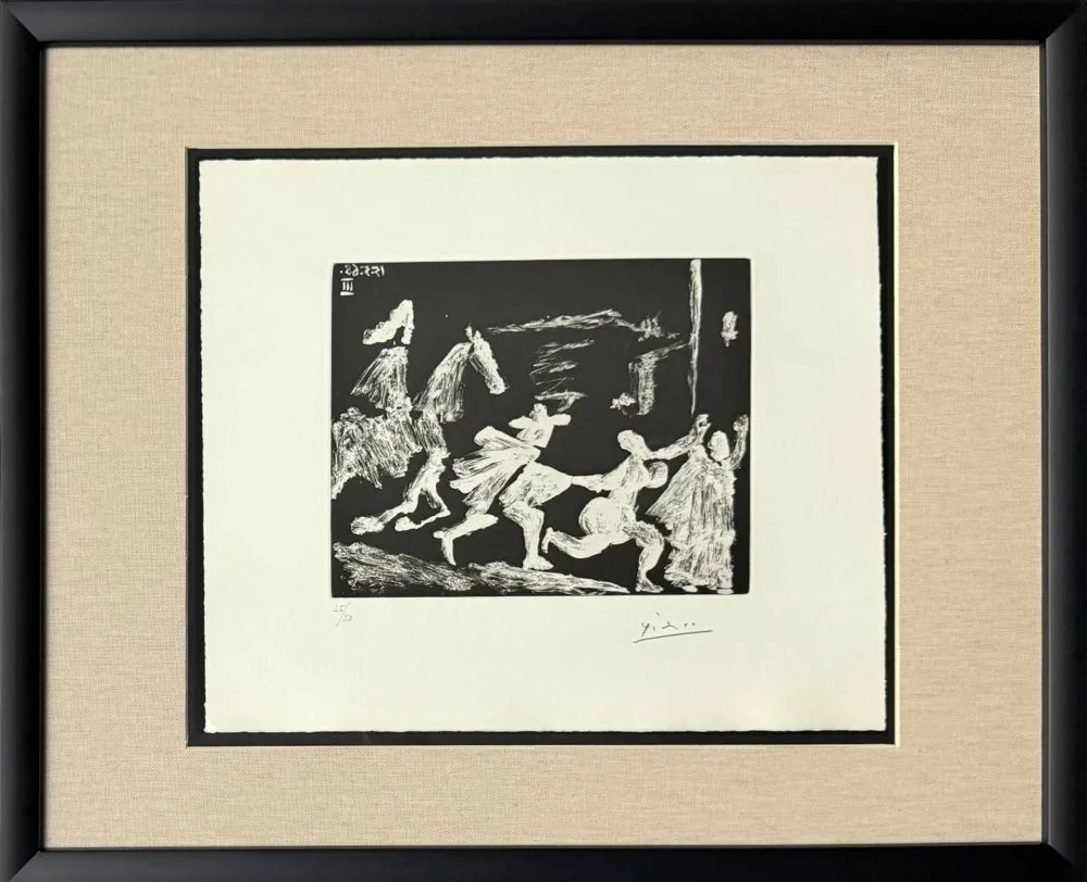 Офорт И Аквитанта Picasso - Cape and Sword: Pusuit II, from 347 Suite