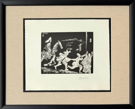 Офорт И Аквитанта Picasso - Cape and Sword: Pusuit II, from 347 Suite